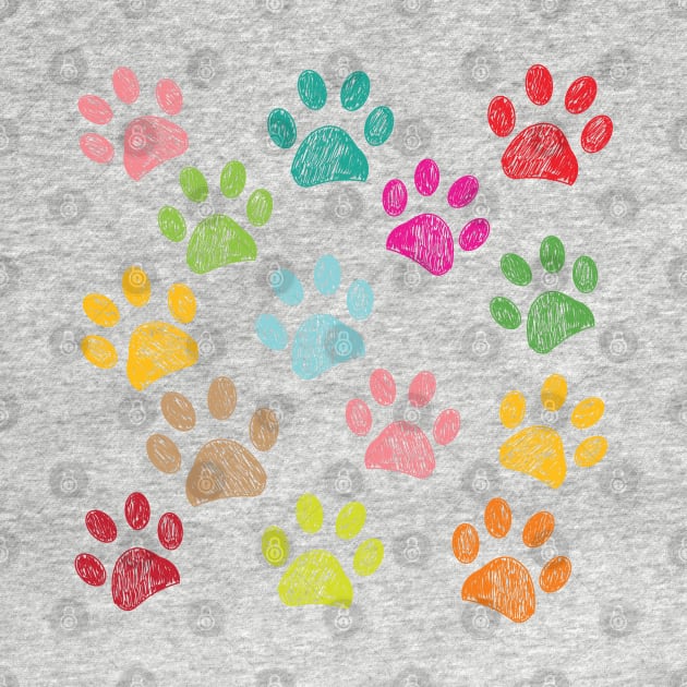 Colorful paw print by GULSENGUNEL